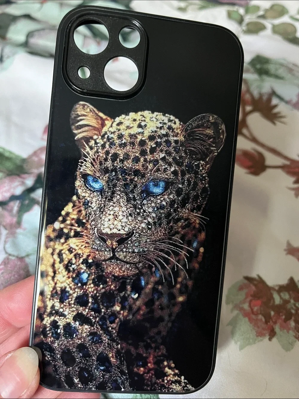 Case for IPhone 13 Leopard Tempered Glass Back